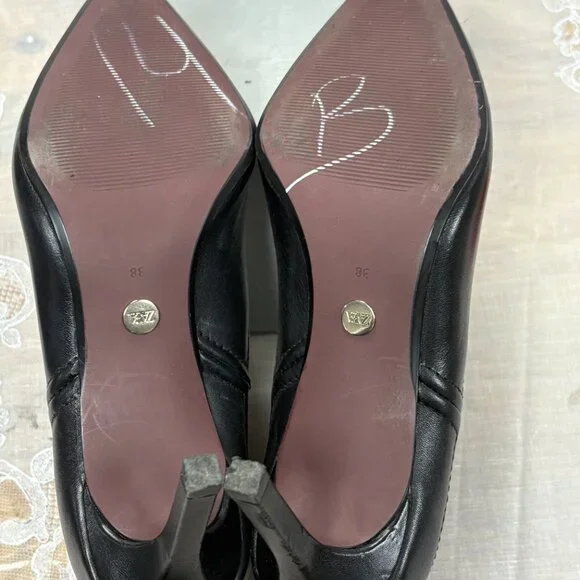 NEW-ZARA-Women black leather heel  Boots.Cambodia. - Picture 5 of 12